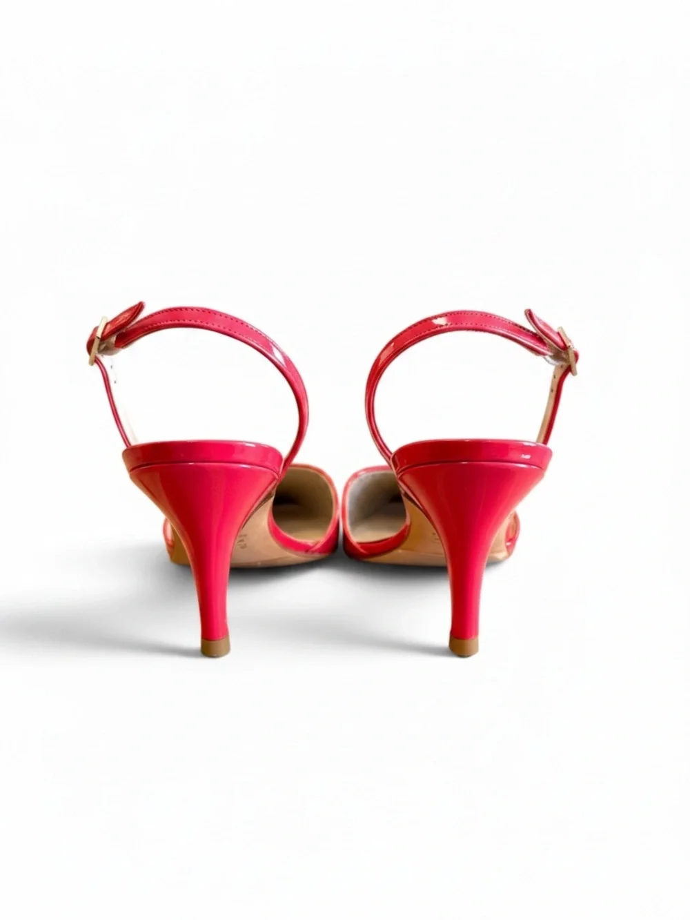 Boden Watermelon Patent Slingback Kitten Heels